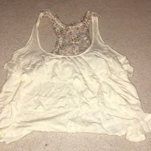 White cropped tank top | OPEN TO TRADING